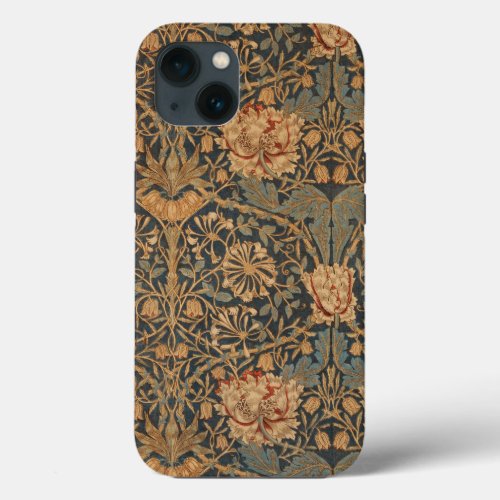 William Morris Honeysuckle Rich Wallpaper iPhone 13 Case