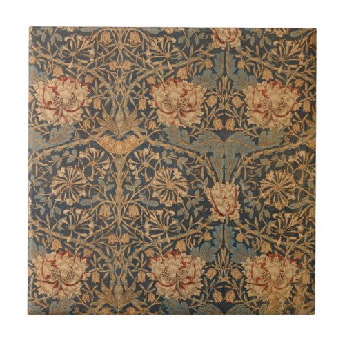 William Morris Honeysuckle Rich Wallpaper Ceramic Tile