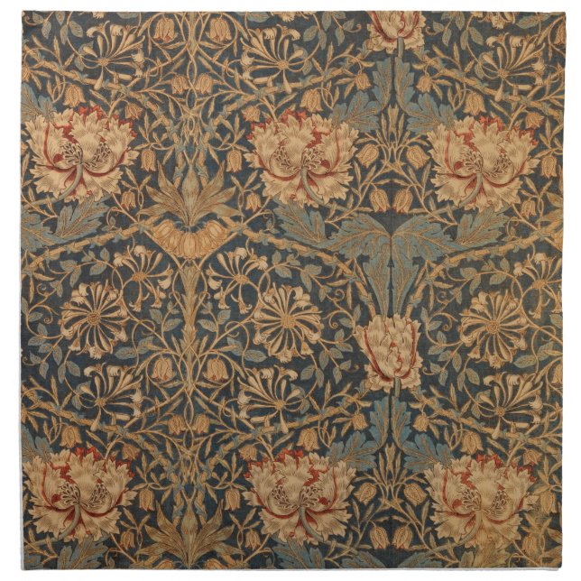 William Morris Honeysuckle Rich Wallpaper Cloth Napkin (Front)