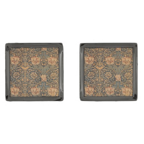 William Morris Honeysuckle Rich Wallpaper Cufflinks