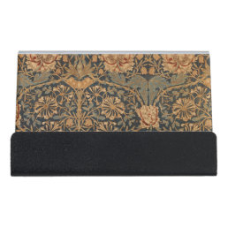 William Morris Honeysuckle Rich Wallpaper Desk Business Card Holder