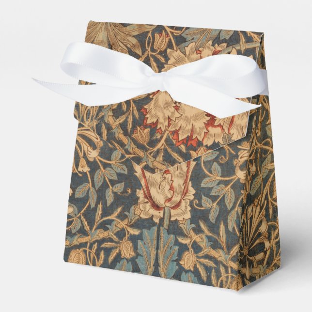 William Morris Honeysuckle Rich Wallpaper Favor Boxes (Front Side)