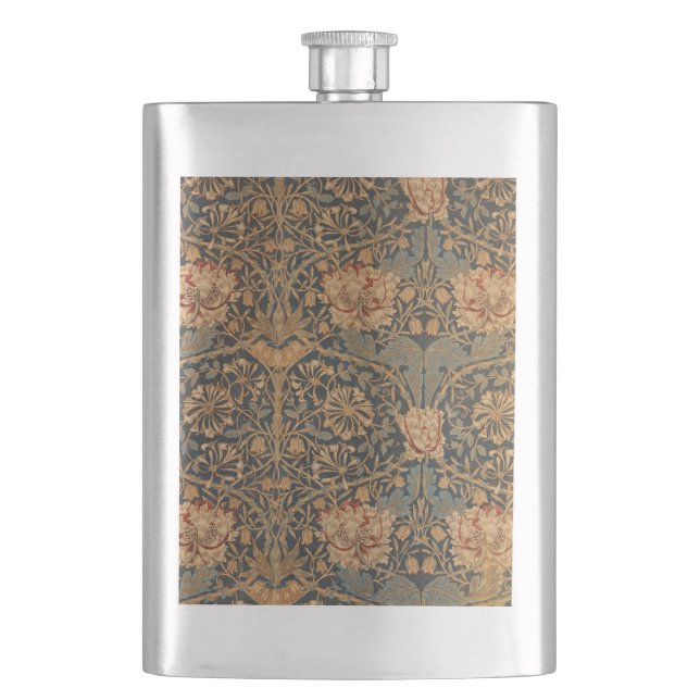 William Morris Honeysuckle Rich Wallpaper Flask (Front)