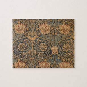 William Morris Honeysuckle Rich Wallpaper Jigsaw Puzzle