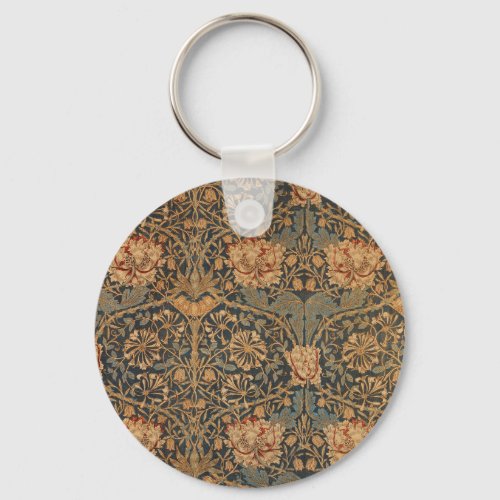 William Morris Honeysuckle Rich Wallpaper Keychain