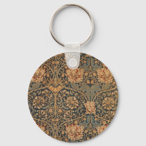 William Morris Honeysuckle Rich Wallpaper Keychain