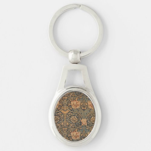 William Morris Honeysuckle Rich Wallpaper Keychain