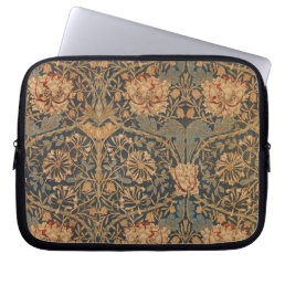 William Morris Honeysuckle Rich Wallpaper Laptop Sleeve