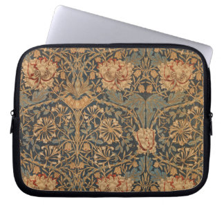 William Morris Honeysuckle Rich Wallpaper Laptop Sleeve