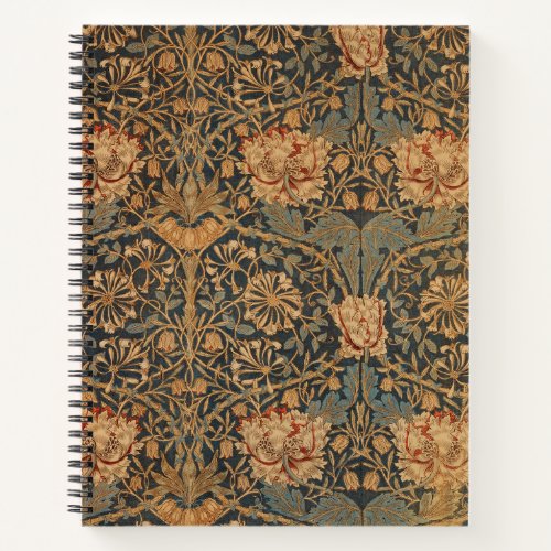 William Morris Honeysuckle Rich Wallpaper Notebook