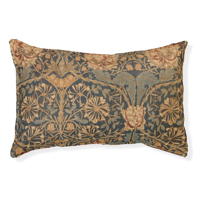 William Morris Honeysuckle Rich Wallpaper Pet Bed (Front)
