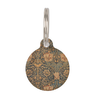 William Morris Honeysuckle Rich Wallpaper Pet ID Tag
