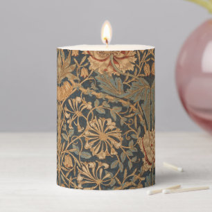 William Morris Honeysuckle Rich Wallpaper Pillar Candle