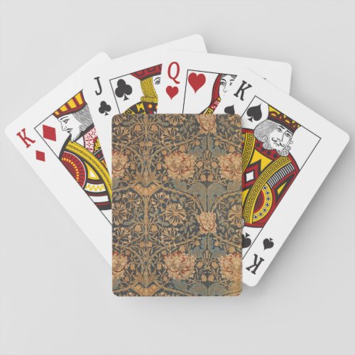 William Morris Honeysuckle Rich Wallpaper Playing Cards