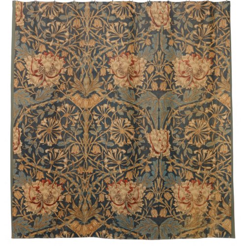 William Morris Honeysuckle Rich Wallpaper Shower Curtain