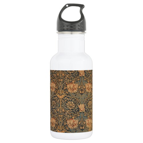 William Morris Honeysuckle Rich Wallpaper Stainless Steel Water Bottle