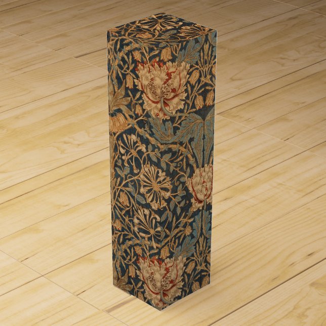 William Morris Honeysuckle Rich Wallpaper Wine Box (Front)