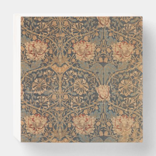 William Morris Honeysuckle Rich Wallpaper Wooden Box Sign