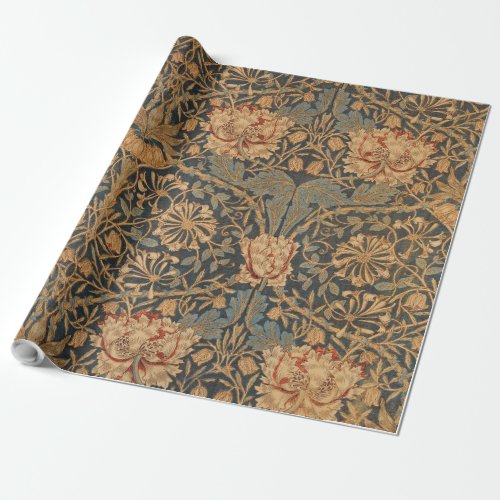 William Morris Honeysuckle Rich Wallpaper Wrapping Paper