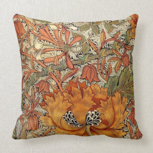 William Morris Honeysuckle Throw Pillow