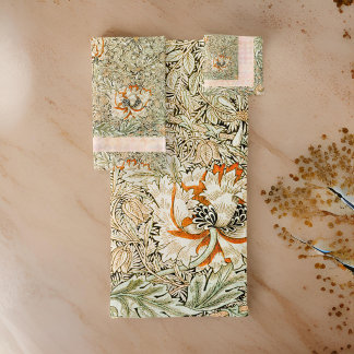 William * Morris Honeysuckle Vintage Botanical  | Bath Towel Set