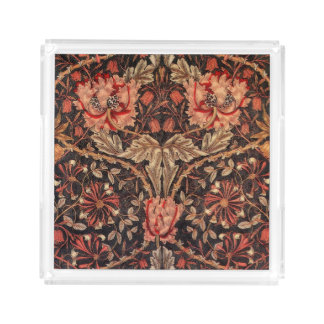 William Morris Honeysuckle Vintage Floral Acrylic Tray