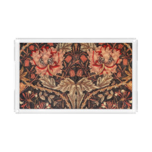 William Morris Honeysuckle Vintage Floral Acrylic Tray