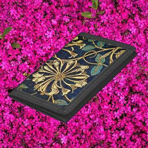 William Morris Honeysuckle - Vintage Floral Tri-fold Wallet