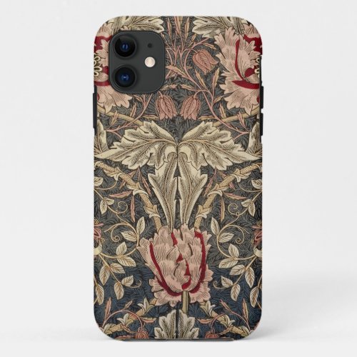 William Morris Honeysuckle Vintage Pattern iPhone 11 Case