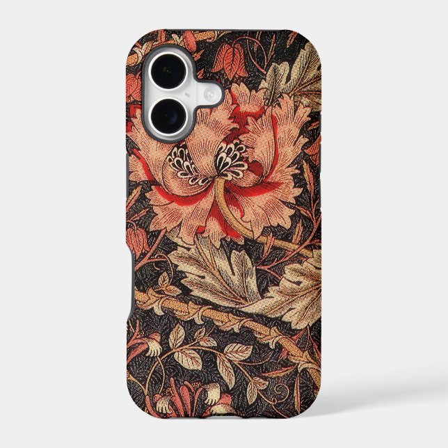 William Morris Honeysuckle Vintage Pattern Iphone Case (Back)