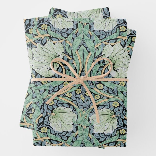 William Morris, Honeysuckle Wrapping Paper Sheets (In situ)