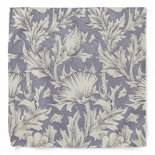 William Morris Horn Poppy Classic Floral Bandana (Front)