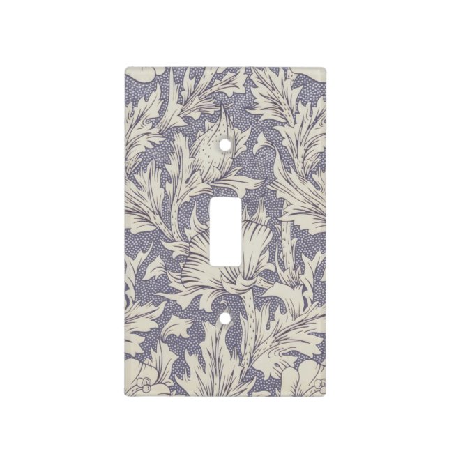 William Morris Horn Poppy Classic Floral Light Switch Cover (Front)