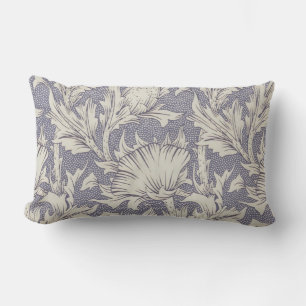 William Morris Horn Poppy Classic Floral Lumbar Pillow