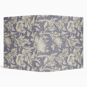 William Morris Horn Poppy Wallpaper Print: Vintage 3 Ring Binder