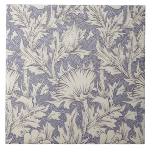 William Morris Horn Poppy Wallpaper Print: Vintage Ceramic Tile