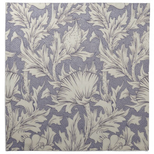 William Morris Horn Poppy Wallpaper Print: Vintage Cloth Napkin