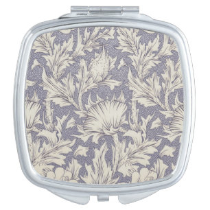 William Morris Horn Poppy Wallpaper Print: Vintage Compact Mirror
