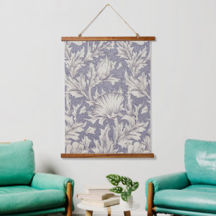 William Morris Horn Poppy Wallpaper Print: Vintage Hanging Tapestry
