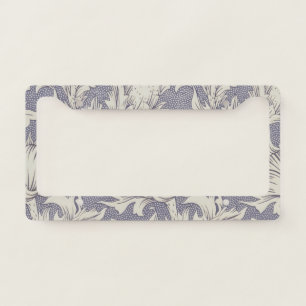 William Morris Horn Poppy Wallpaper Print: Vintage License Plate Frame