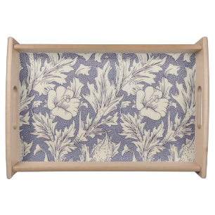 William Morris Horn Poppy Wallpaper Print: Vintage Serving Tray