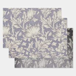 William Morris Horn Poppy Wallpaper Print: Vintage Wrapping Paper Sheets