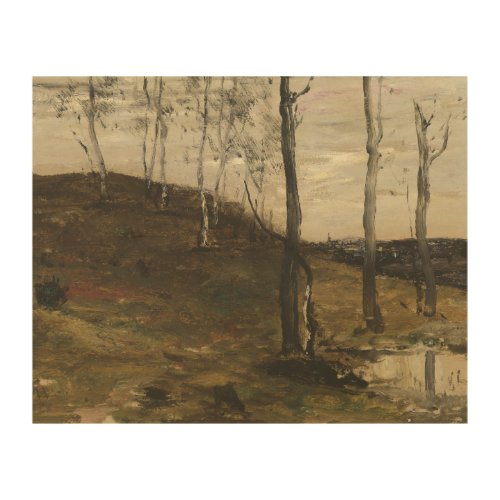 William Morris Hunt _ Hillside with Trees Wood Wall Art