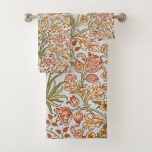 William Morris Hyacinth Floral Botanical Art Bath Towel Set