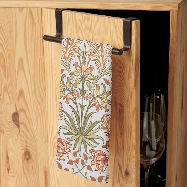 William Morris Hyacinth Floral Botanical Art Kitchen Towel (Thirds Fold)
