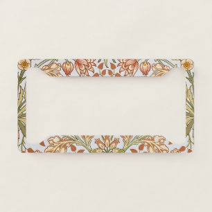 William Morris Hyacinth Floral Botanical Art License Plate Frame