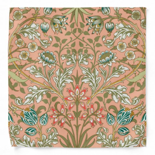 William Morris Hyacinth Flower Rose Art Bandana