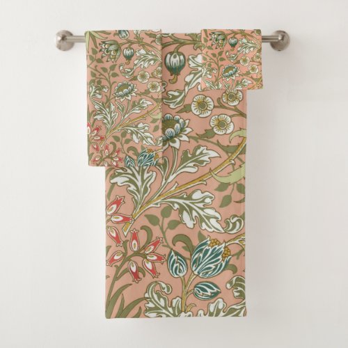 William Morris Hyacinth Flower Rose Art Bath Towel Set