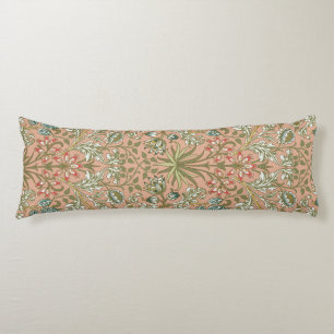 William Morris Hyacinth Flower Rose Art Body Pillow