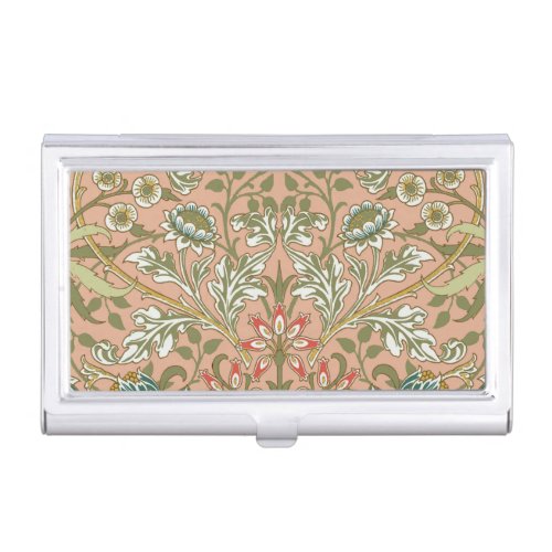 William Morris Hyacinth Flower Rose Art Business Card Case